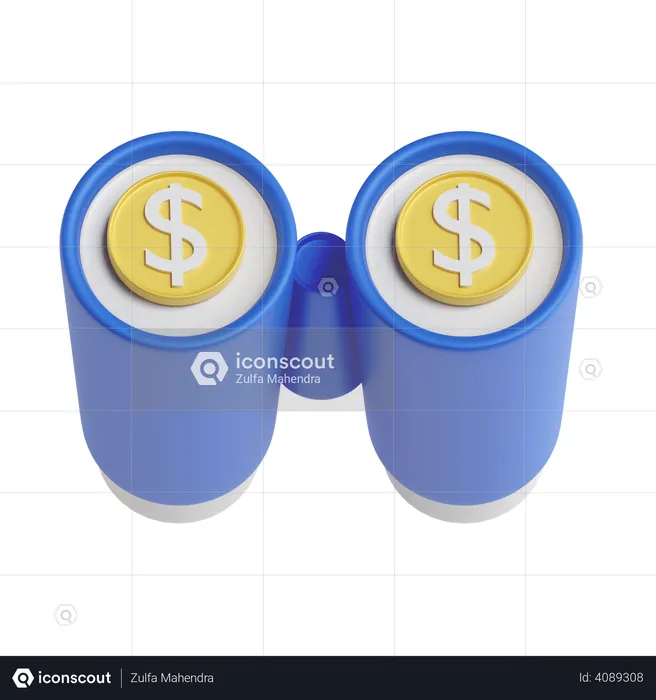 Financial Research  3D Icon