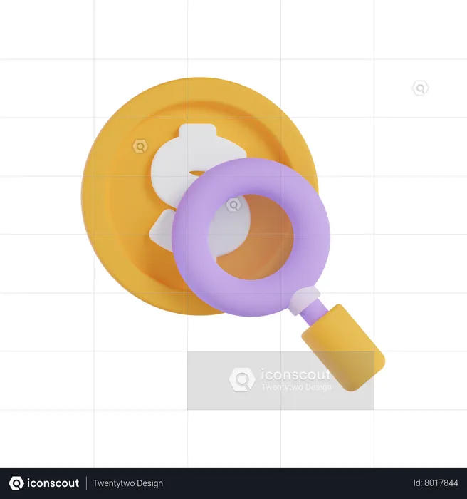 Financial Research  3D Icon