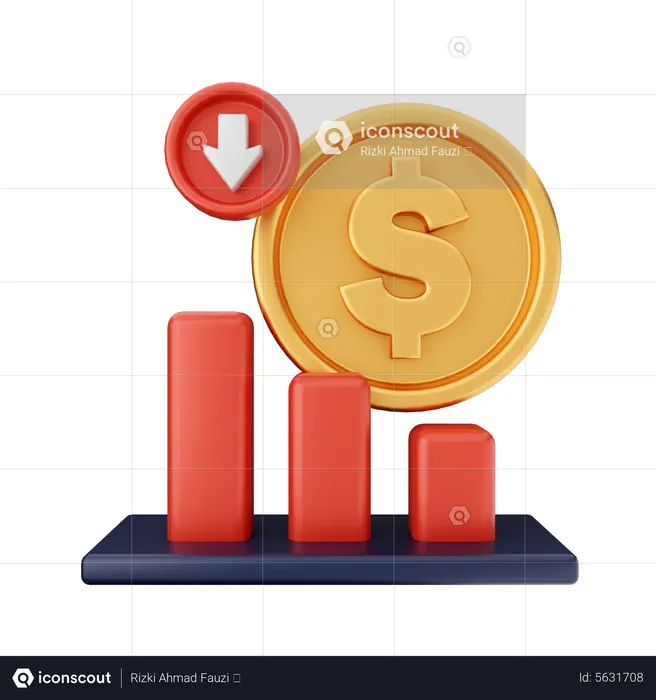 Financial Risk  3D Icon