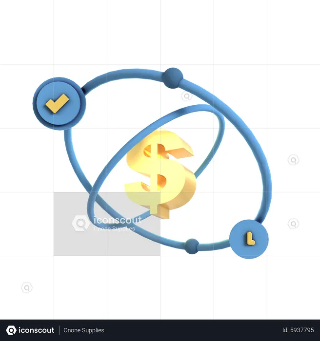 Financial Routine  3D Icon