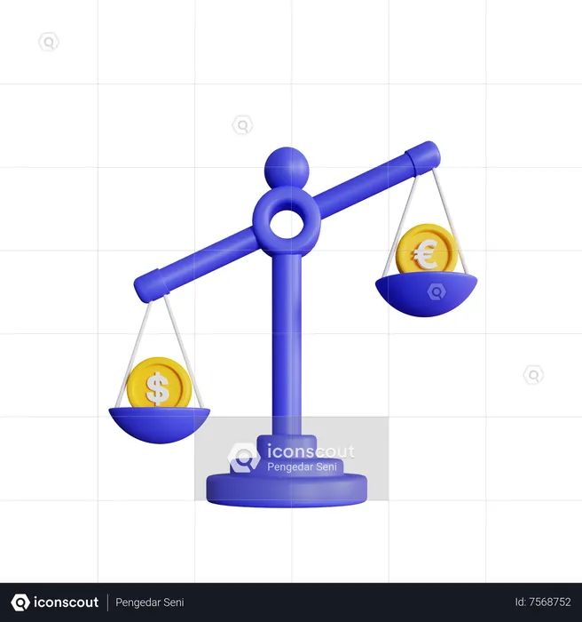 Financial Scale  3D Icon