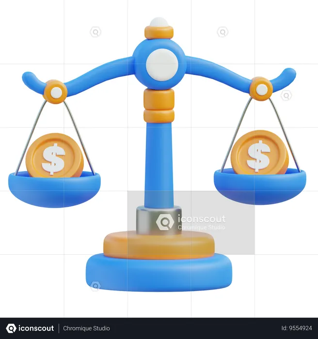 Financial Scale  3D Icon