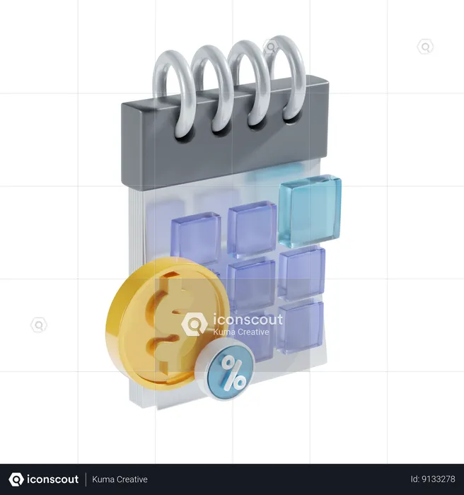 Financial Schedule  3D Icon