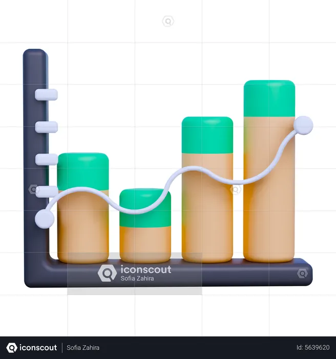 Financial Statistic  3D Icon