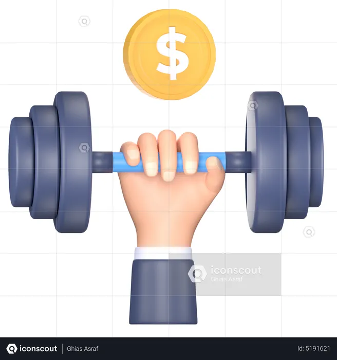 Financial Strong  3D Icon