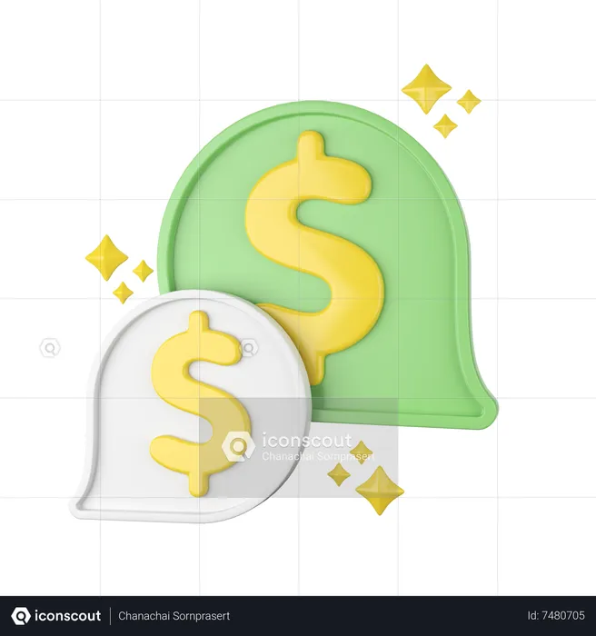 Financial Talk  3D Icon