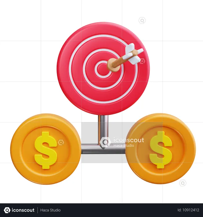 Financial Target  3D Icon