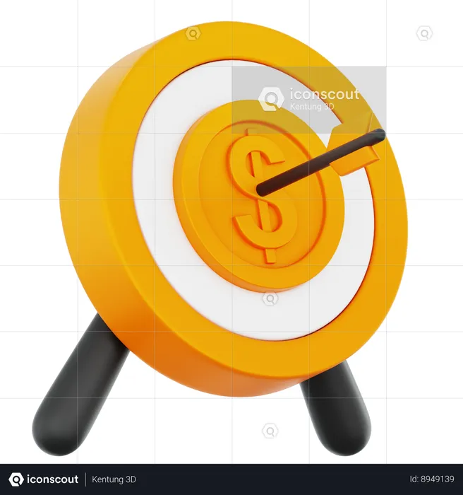 Financial Target  3D Icon