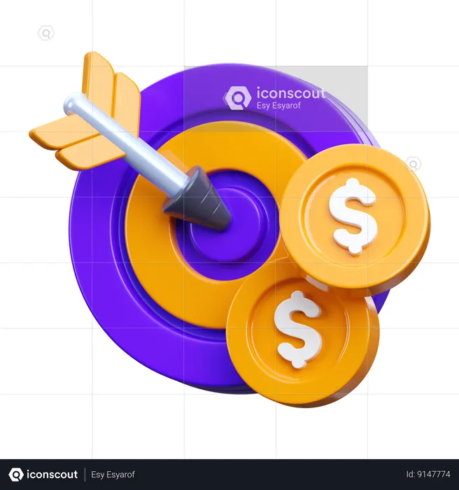 Financial Target  3D Icon