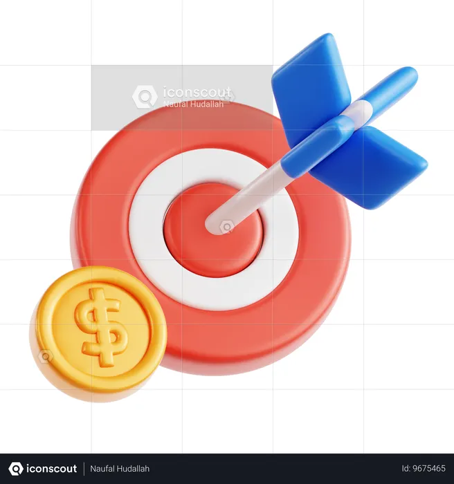 Financial Target  3D Icon