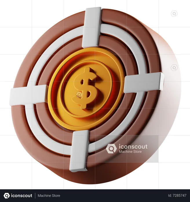 Financial Target  3D Icon