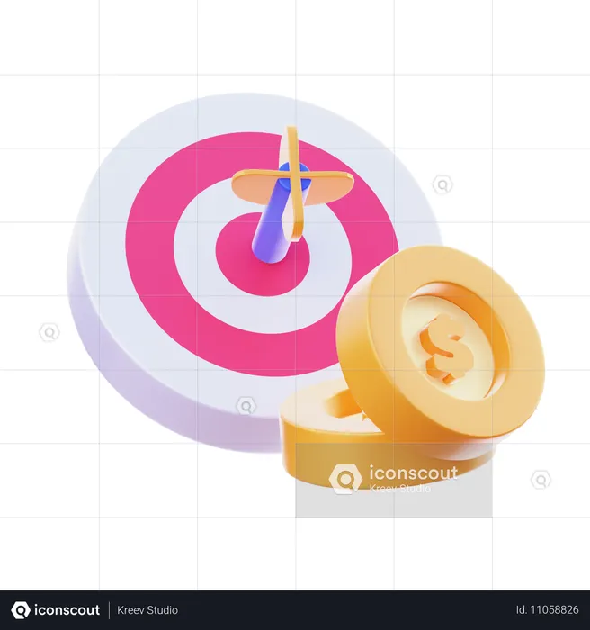 Financial Target  3D Icon