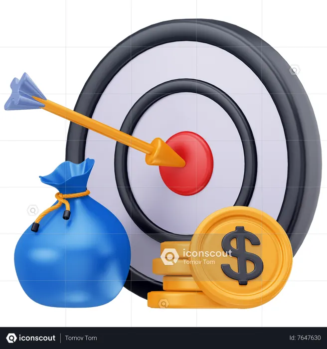 Financial Target  3D Icon