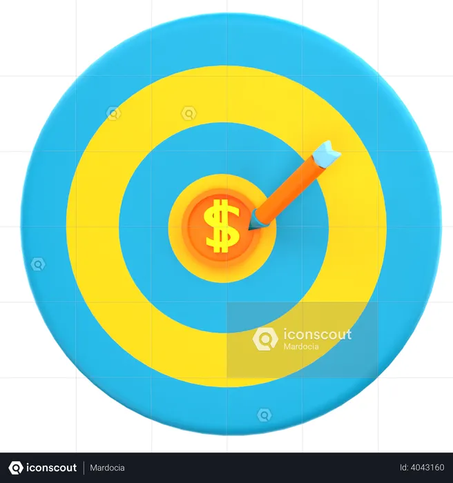 Financial Target  3D Illustration