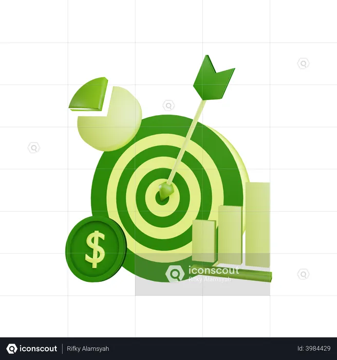 Financial target  3D Illustration