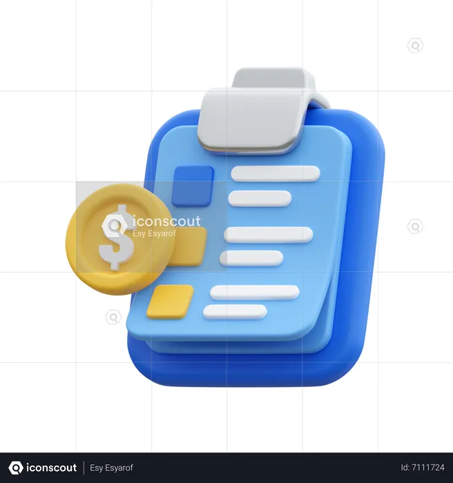 Financial Task  3D Icon
