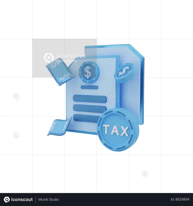 Financial Tax  3D Icon