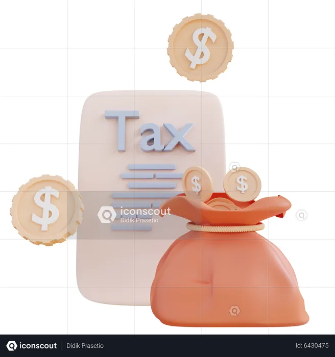 Financial Tax  3D Illustration