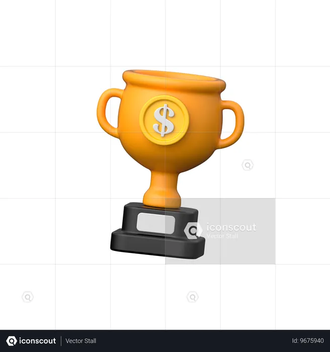 Financial Trophy  3D Icon