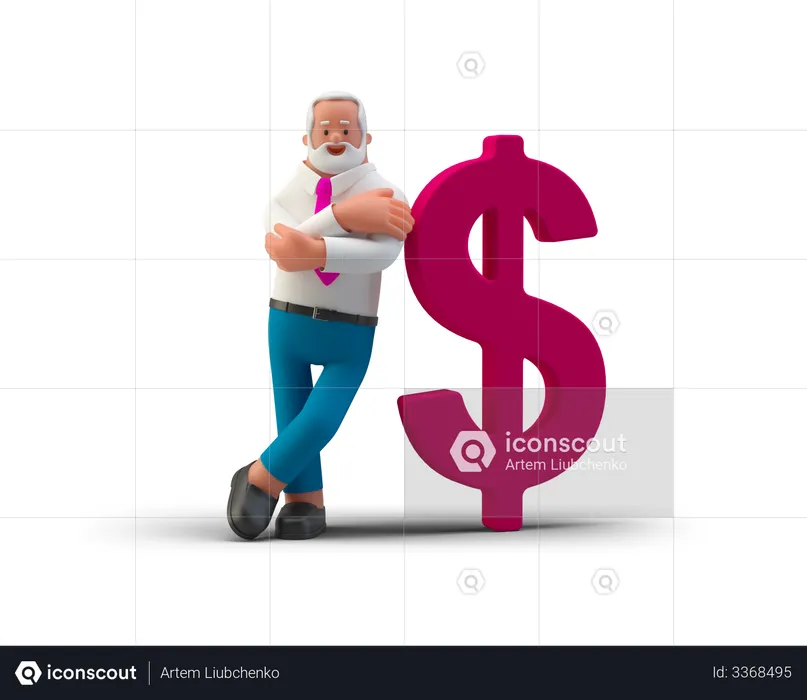 Financier  3D Illustration