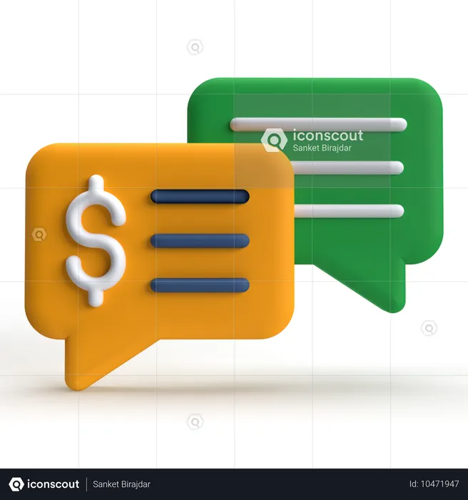 Finanz-Chat  3D Icon