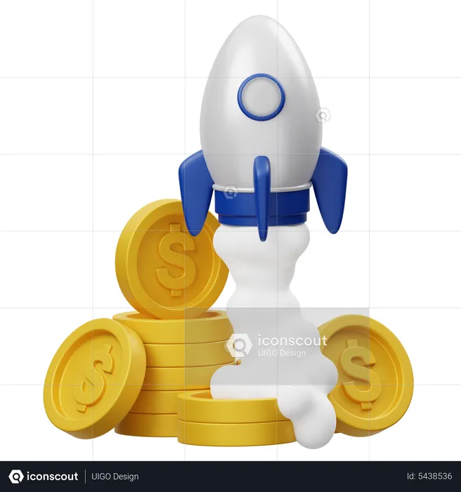 Finanzielles Startup  3D Icon