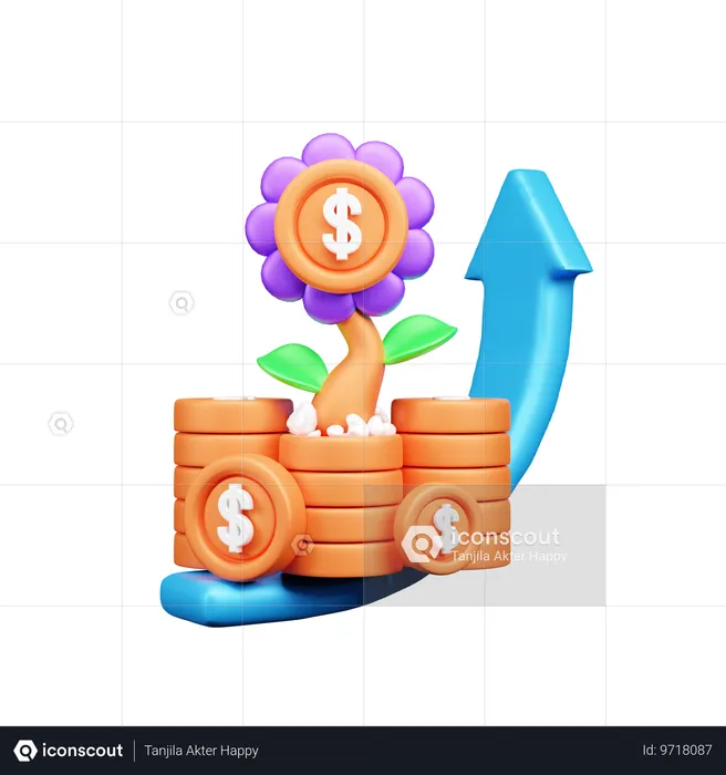 Finanzanalyse  3D Icon