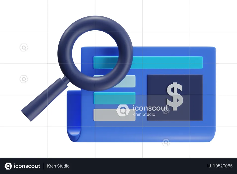 Finanzanalyse  3D Icon