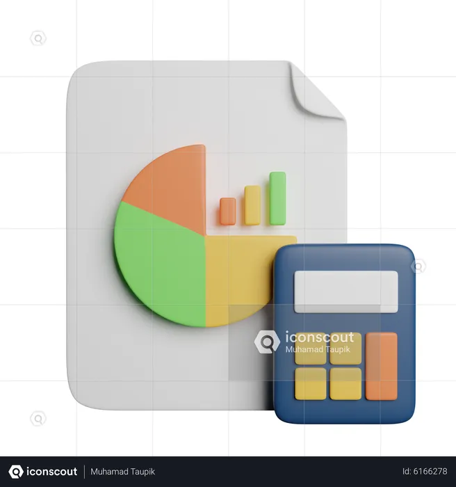 Finanzanalyse  3D Icon