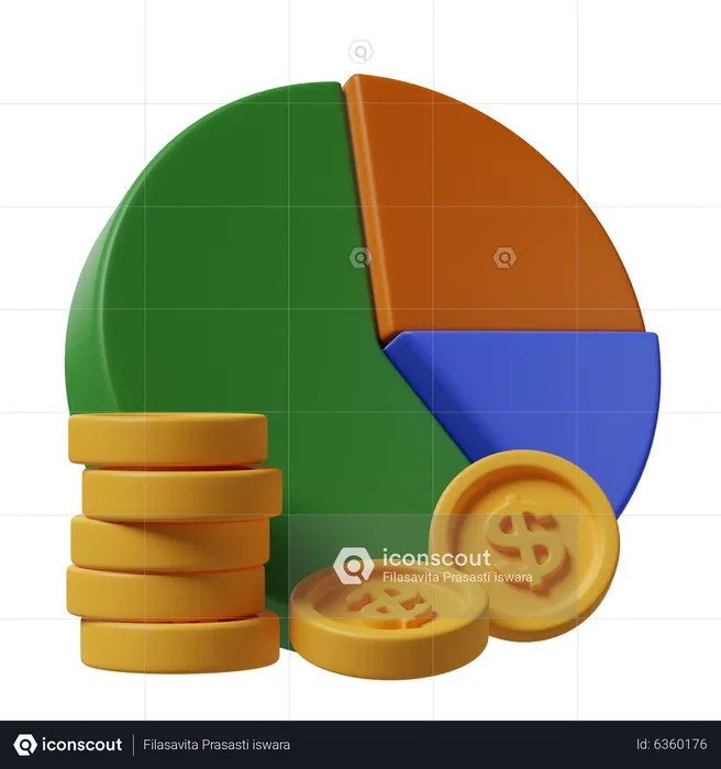 Finanzanalyse  3D Icon