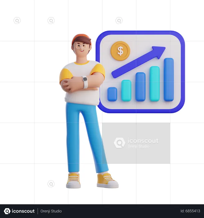 Finanzanalyst  3D Illustration