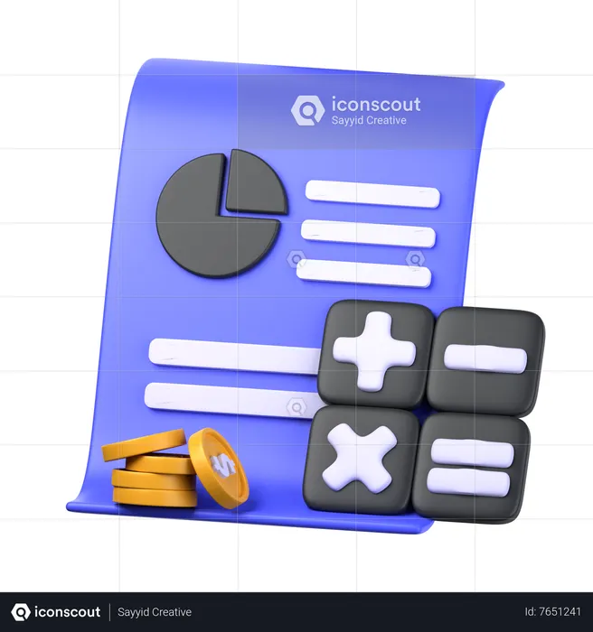 Finanzierungskalkulation  3D Icon