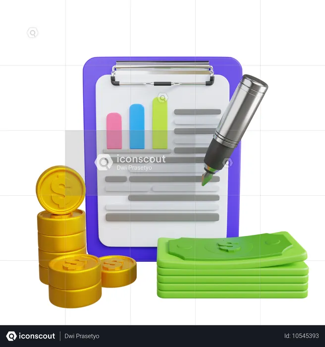 Finanzbericht  3D Icon