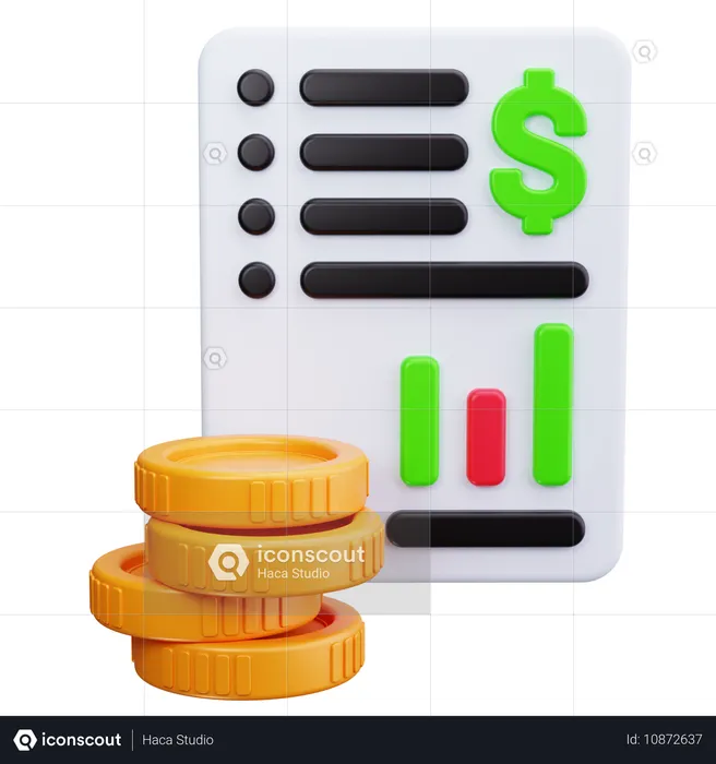 Finanzbericht  3D Icon