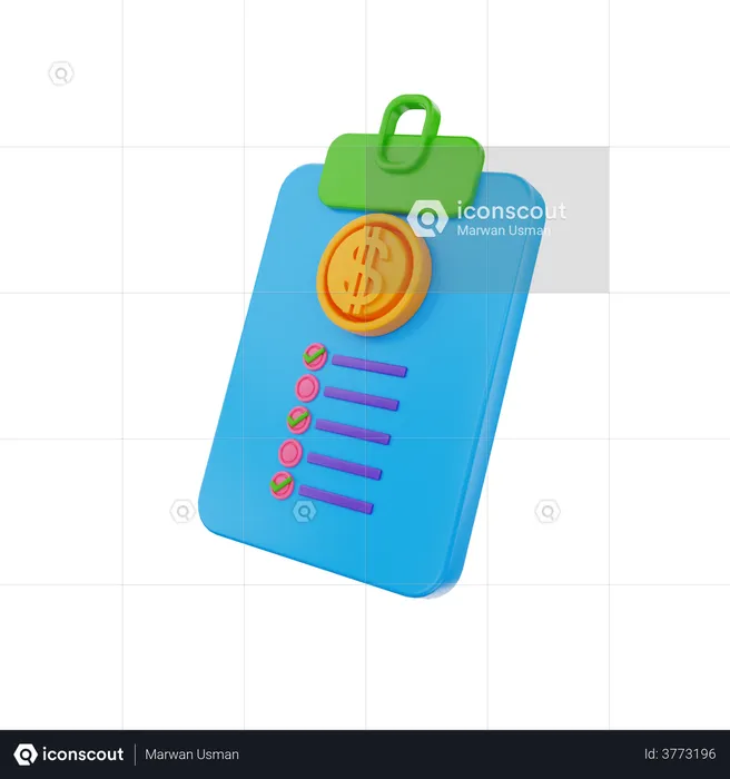 Finanzbericht  3D Illustration