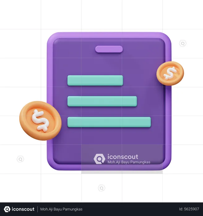 Finanzbericht  3D Icon