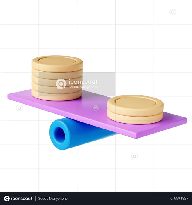 Finanzielle Balance  3D Icon