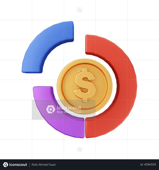 Finanzdiagramm  3D Illustration