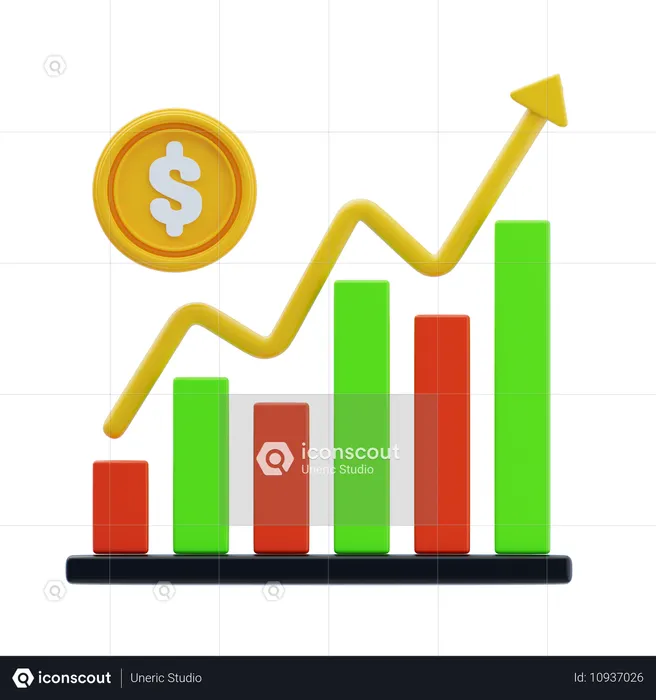 Finanzdiagramme  3D Icon