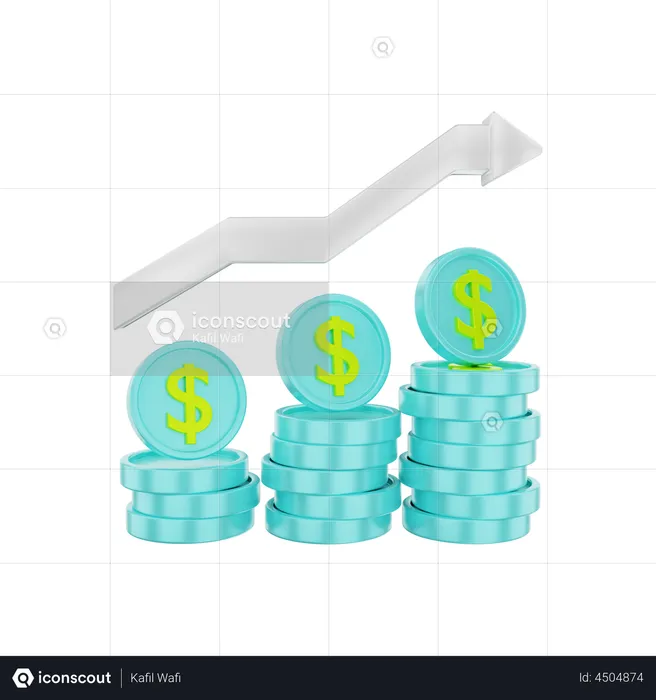 Finanzgewinn  3D Illustration