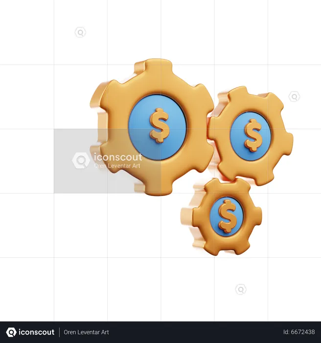 Finanzielle Rahmenbedingungen  3D Icon
