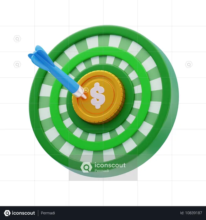 Finanzielle Ziele  3D Icon