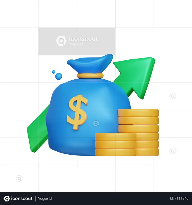 Finanzieller Gewinn  3D Icon