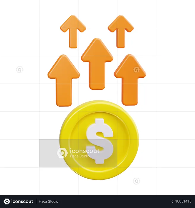 Finanzielles Wachstum  3D Icon