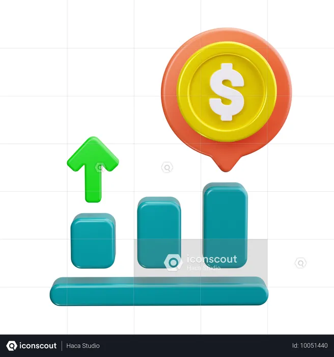 Finanzielles Wachstum  3D Icon