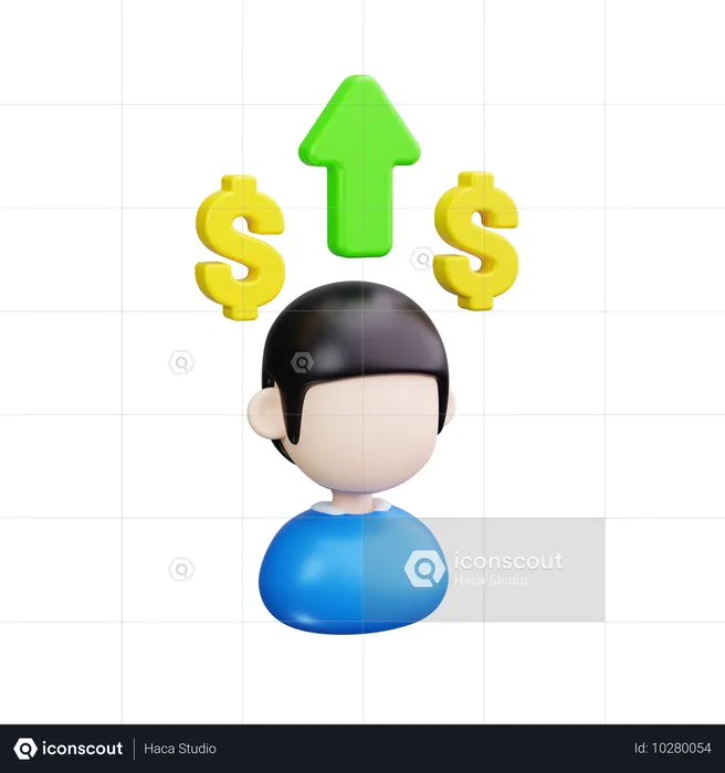 Finanzielles Wachstum  3D Icon