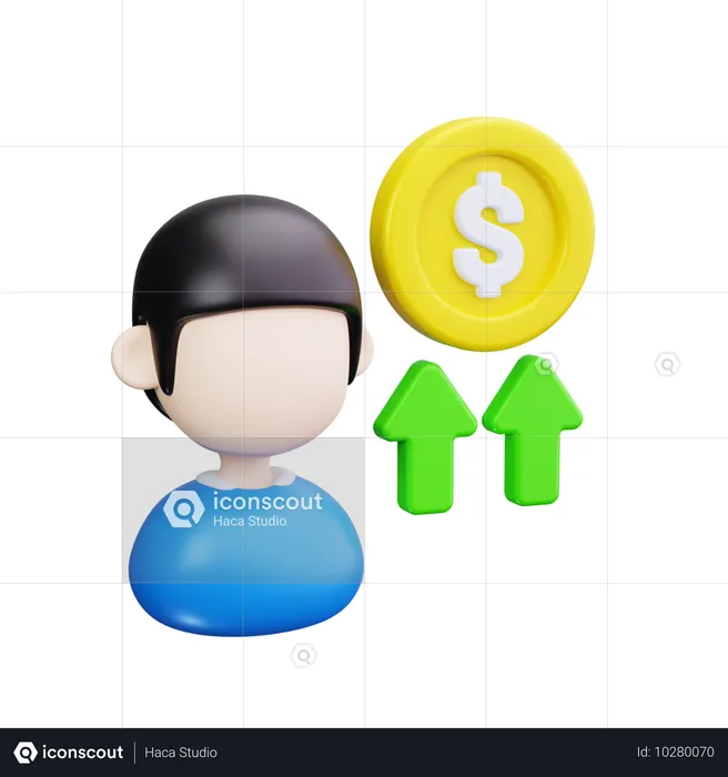 Finanzielles Wachstum  3D Icon