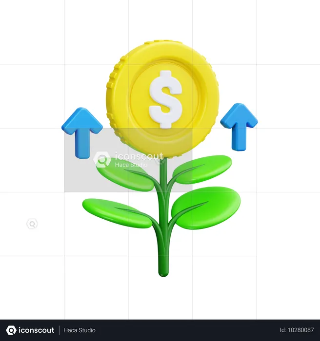 Finanzielles Wachstum  3D Icon