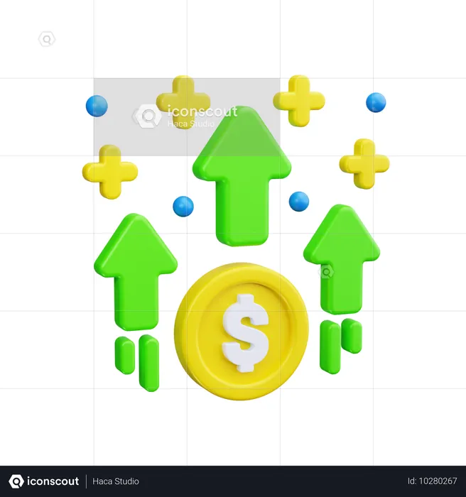 Finanzielles Wachstum  3D Icon