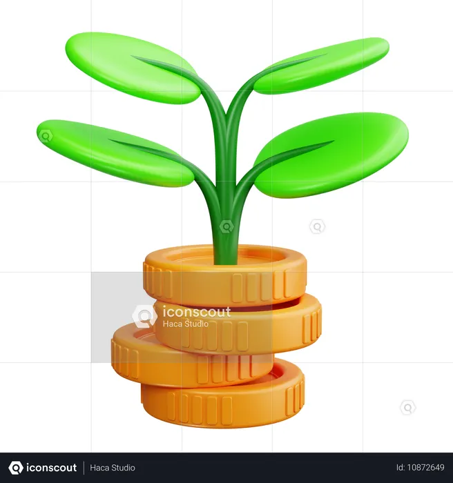 Finanzielles Wachstum  3D Icon